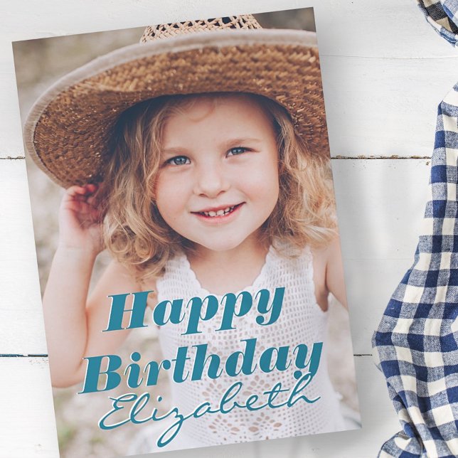 Cartão Saudação de Aniversário de Foto Personalizada Simp (Criador carregado)