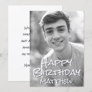 Cartão Saudação de Aniversário Personalizada da Tipografi