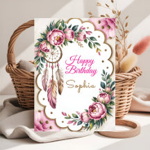 Saudação de Aniversário Sonho Boho