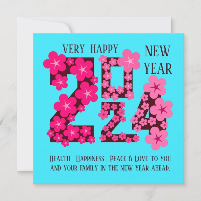 CARTÃO SAUDAÇÃO DE ANO NOVO DE 2024 PARA QUALQUER PESSOA (Frente)