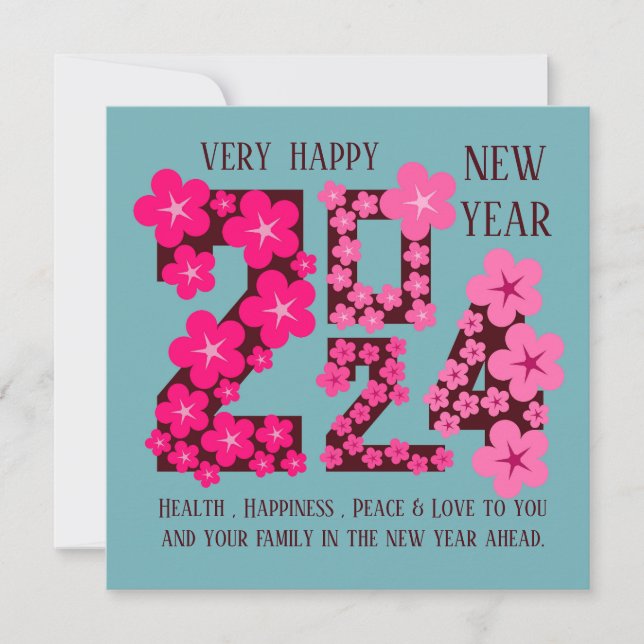CARTÃO SAUDAÇÃO DE ANO NOVO DE 2024 PARA QUALQUER UM (Frente)