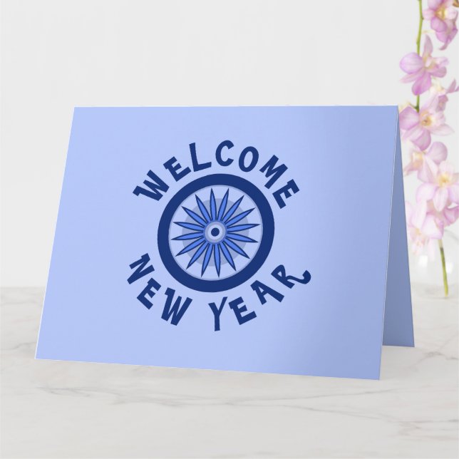 CARTÃO SAUDAÇÃO DE ANO NOVO PARA QUALQUER UM (Orquídea)