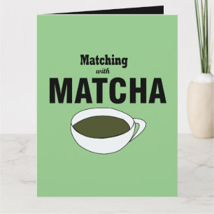 Cartão Saudação de Chá Verde Matcha