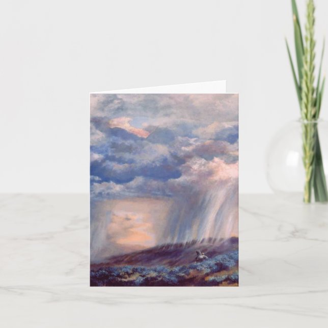 Cartão Saudação de Cor da Coluna do Thunderstorm (Frente)
