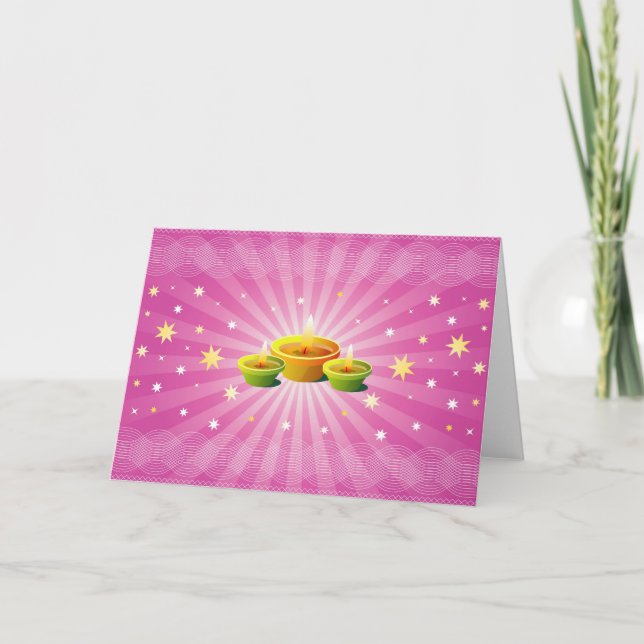 Cartão Saudação de Diwali (Frente)