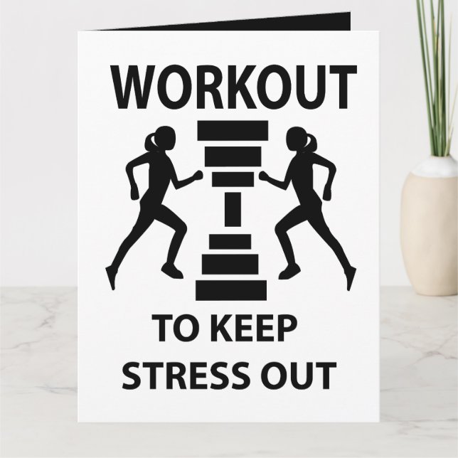 Cartão Saudação de Exercício de Fitness (Frente)