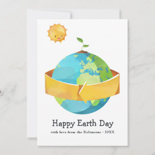 Cartão Saudação de Foto de Família do Dia da Terra