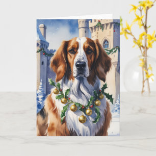 Cartão Saudação de Natal para Cachorro Afegão
