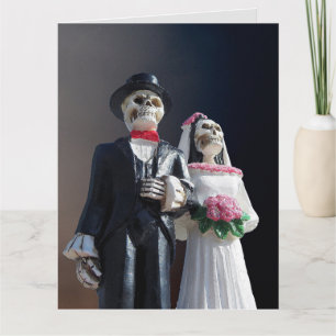 Cartão Saudação de PARABÉNS de CASAMENTO de SKELETONS
