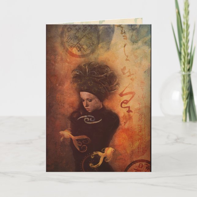 Cartão Saudação de peixes (Frente)