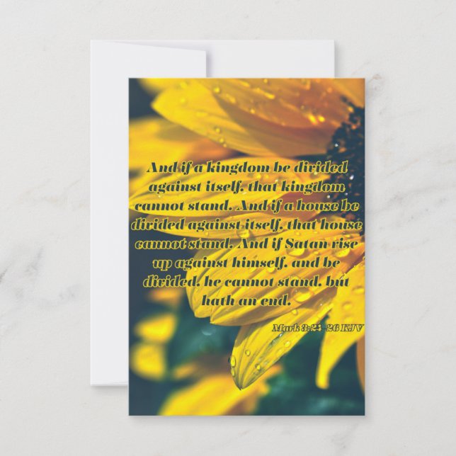 Cartão Saudação de Pic de Escritura de Bíblia 3:24-26 KJV (Frente)