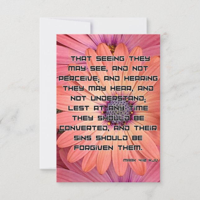 Cartão Saudação de Pic de Escritura de Bíblia do KJV (Frente)