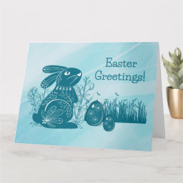 CARTÃO SAUDAÇÃO DO COELHO DE PÁSCOA