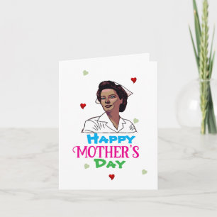 Cartão Saudação do Dia das Mães para enfermeiras