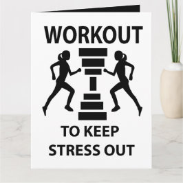 Cartão Saudação do Exercício de Malhação de Workout