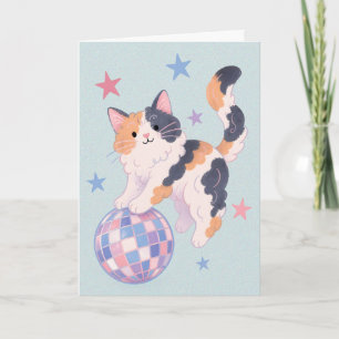 Cartão Saudação do Gato Disco
