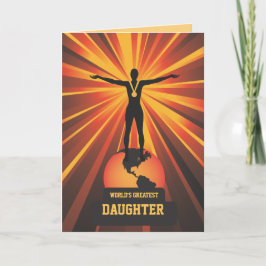 Cartão Saudação do Prêmio Troféu Mais Filha do Mundo