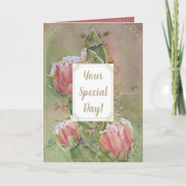 Cartão Saudação Especial do Dia do Cacto