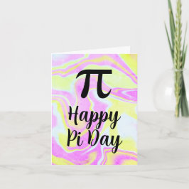 Cartão Saudação Feliz Dia de Pi Colorida