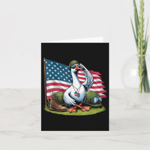 Cartão Saudação Ganso Americano Bandeira EUA Dia da Memór