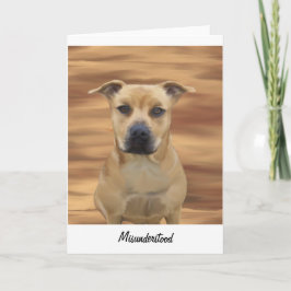 Cartão Saudação Inimersa Pit Bull Terrier Inmate