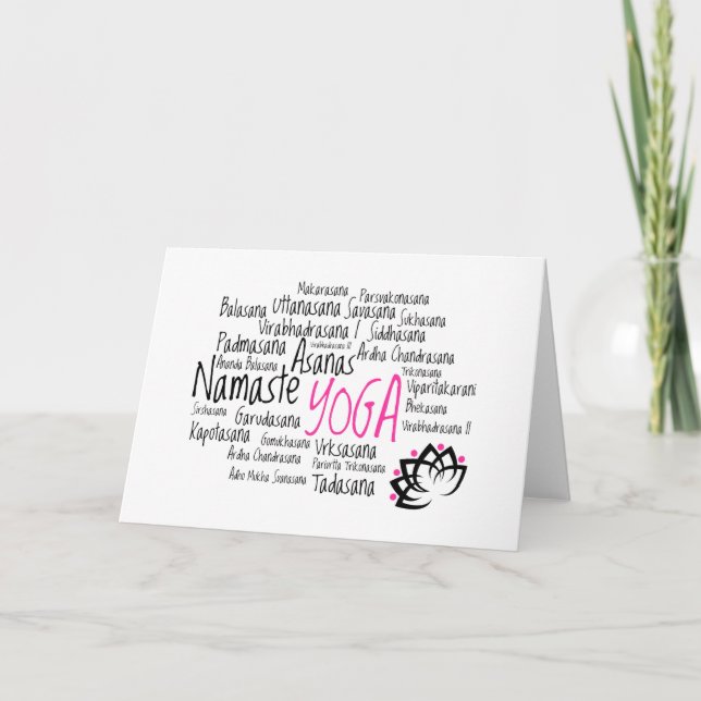 Cartão Saudação Ioga Inpsiracional (Frente)