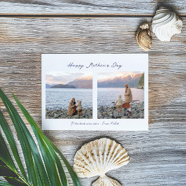 Cartão Saudação mínima do Elegant 2 Photo Dia de as mães