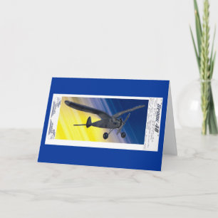 Cartão - saudação - Modelo de avião