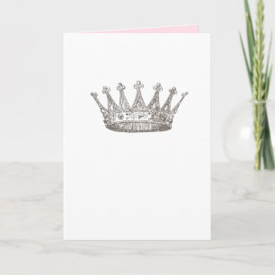 Cartão Saudação Personalizada da Princesa Coroa