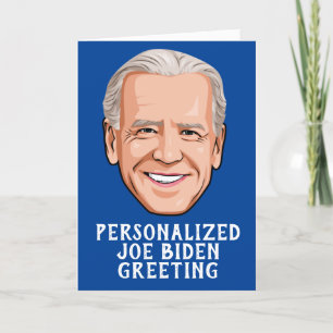 Cartão Saudação Personalizada Joe Biden Novelty
