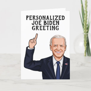 Cartão Saudação Personalizada Joe Biden Novelty
