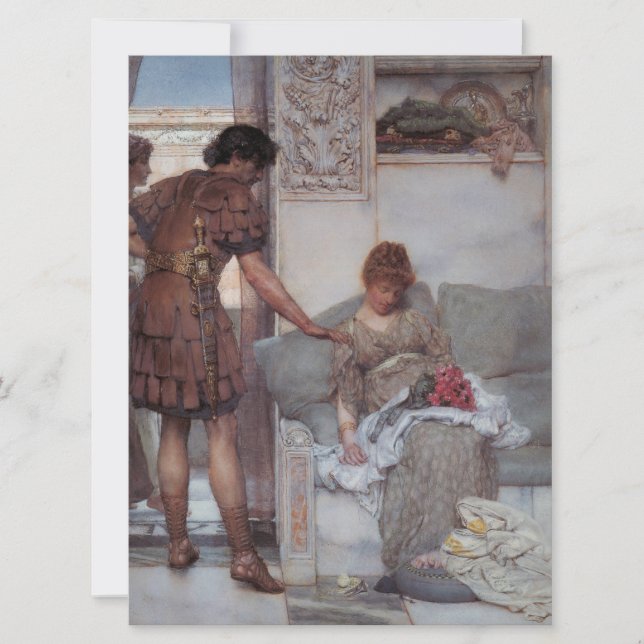 Cartão Saudação Silenciosa (por Lawrence Alma-Tadema) (Frente)