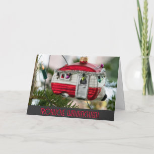 Cartão Saudações aos Campos de Caravana de Feliz Natal Al