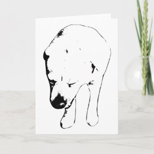 Cartão Saudações calorosas de um Labrador sorridente