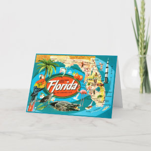 Cartão Saudações clássicas do século do Médio da Flórida