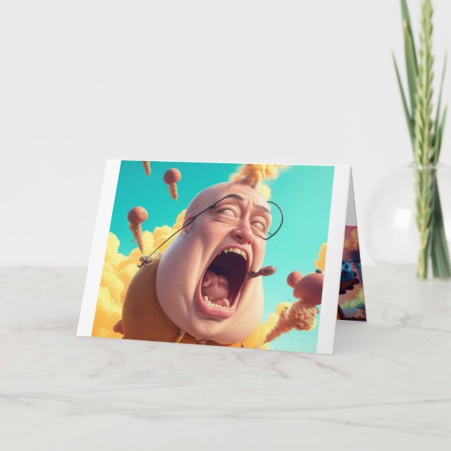 Cartão Saudações Cósmicas dos Aliens Farting Weirdo (Frente)