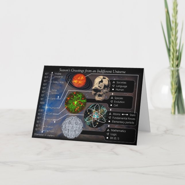 Cartão Saudações da Época de um Universo Indiferente (Frente)