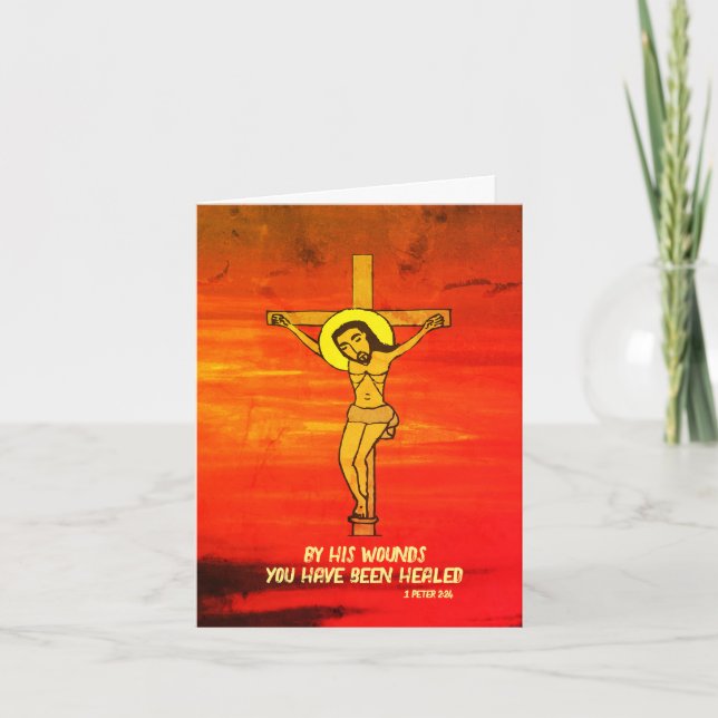 Cartão Saudações da Sexta-feira Santa Páscoa  (Frente)