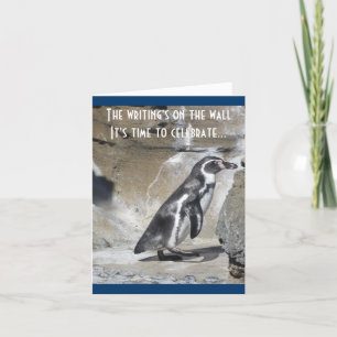 Cartão Saudações de Aniversário do Pinguim
