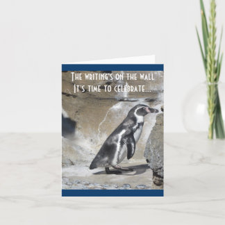Cartão Saudações de Aniversário do Pinguim