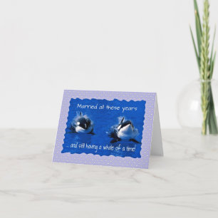 Cartão Saudações de aniversário, ter uma baleia de tempo