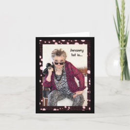 Cartão Saudações de Ano Novo Feliz e Saudável