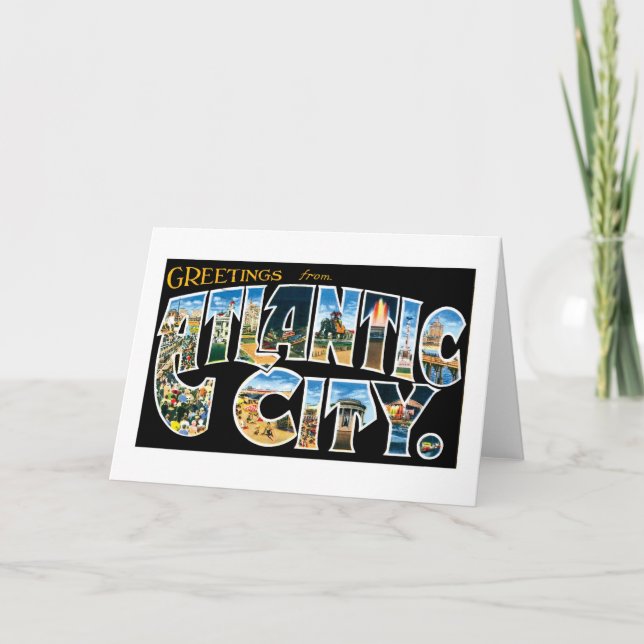 Cartão Saudações de Atlantic City! (Frente)
