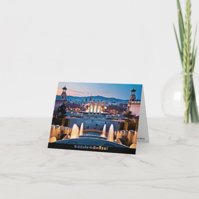 Cartão Saudações de Barcelona (Frente)