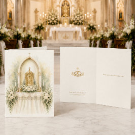 Cartão Saudações de Bênção de Casamento Católico