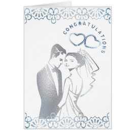 Cartão Saudações de Casamento