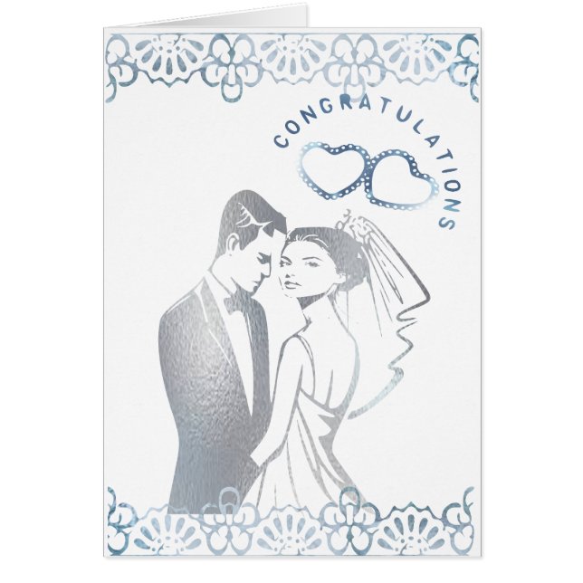 Cartão Saudações de Casamento (Frente)