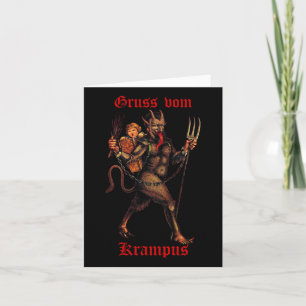 Cartão Saudações De Gruss Vom Krampus Natal Festivo