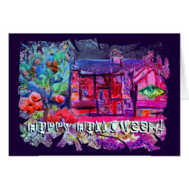 Cartão Saudações de Halloween de Newtown, Powys, Wales