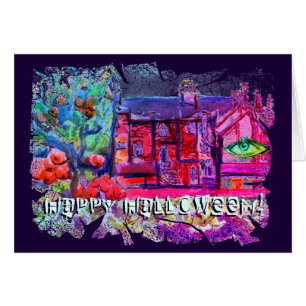 Cartão Saudações de Halloween de Newtown, Powys, Wales